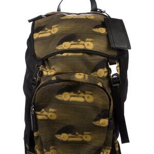 Prada / Rucksack BackPack  / Nylon Black/Yellow Race Cars Print / $1,250 OBO